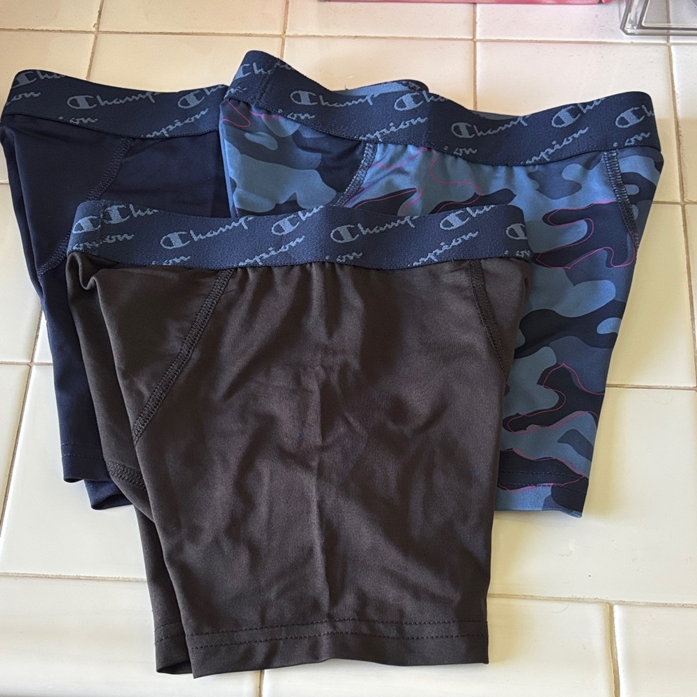 Champion Men's Boxer Brief 3-Pack - Navy, Black, Blue Camo
